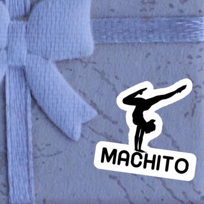 Yoga Woman Sticker Machito Laptop Image