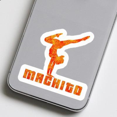 Yoga Woman Sticker Machito Laptop Image