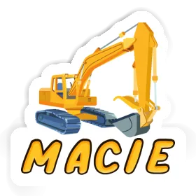 Excavator Sticker Macie Image