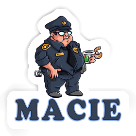 Macie Autocollant Policier Image