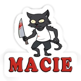 Aufkleber Macie Psycho-Katze Image
