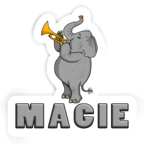 Aufkleber Trompeten-Elefant Macie Image