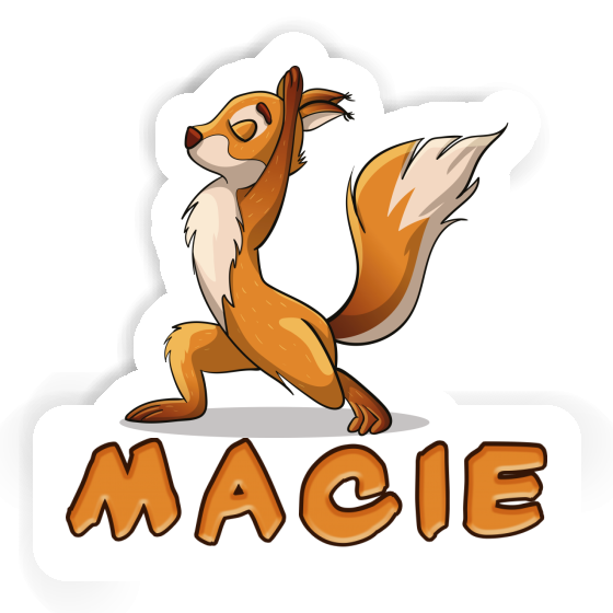 Écureuil yoga Autocollant Macie Notebook Écureuil yoga Autocollant Macie Gift package Image