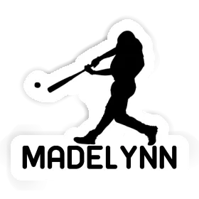 Madelynn Sticker Baseball Player Image