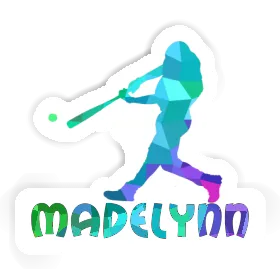 Sticker Baseball Player Madelynn Image