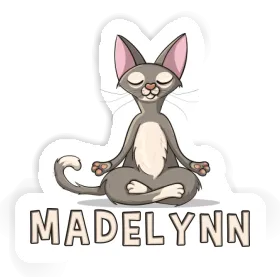 Sticker Madelynn Yoga Cat Image