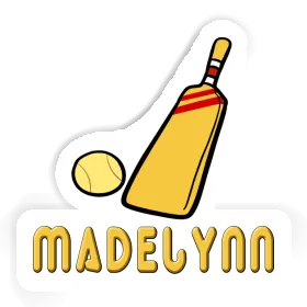 Madelynn Sticker Cricket Bat Image