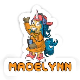 Sticker Hip-Hop Unicorn Madelynn Image