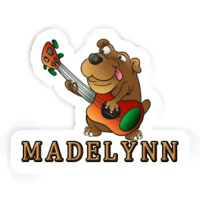 Guitar Dog Sticker Madelynn Image