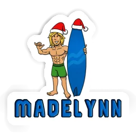 Madelynn Sticker Christmas Surfer Image