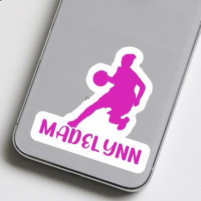 Autocollant Joueuse de basket-ball Madelynn Laptop Image