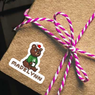 Sticker Madelynn Christmas Bear Notebook Image