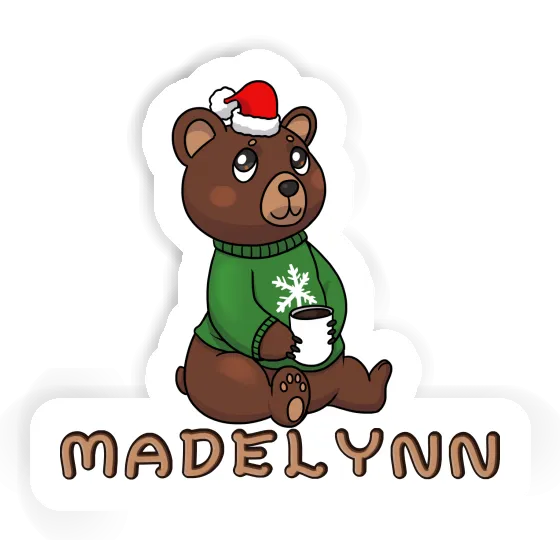 Sticker Madelynn Christmas Bear Image