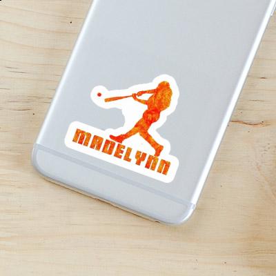 Sticker Baseball Player Madelynn Laptop Image