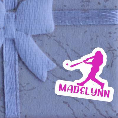 Sticker Madelynn Baseball Player Notebook Image