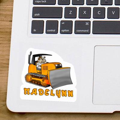 Sticker Madelynn Bulldozer Notebook Image