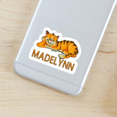 Sticker Chilling Cat Madelynn Laptop Image