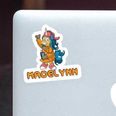 Sticker Hip-Hop Unicorn Madelynn Laptop Image