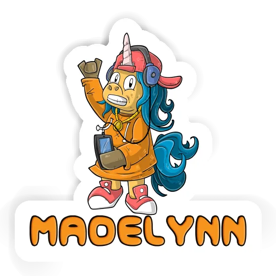 Sticker Hip-Hop Unicorn Madelynn Notebook Image