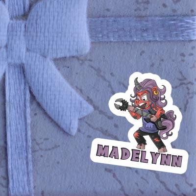 Madelynn Sticker Rocking Unicorn Notebook Image