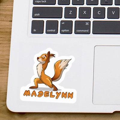 Sticker Madelynn Yoga Squirrel Laptop Image