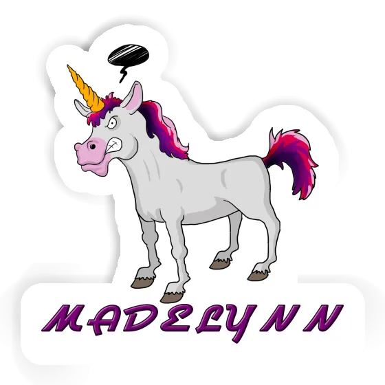 Angry Unicorn Sticker Madelynn Gift package Image