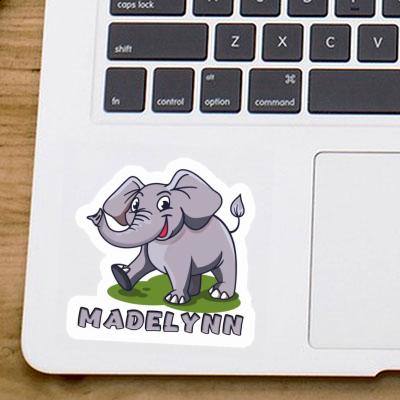 Éléphant Autocollant Madelynn Laptop Image