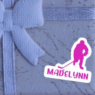 Sticker Madelynn Hockey Player Laptop Image