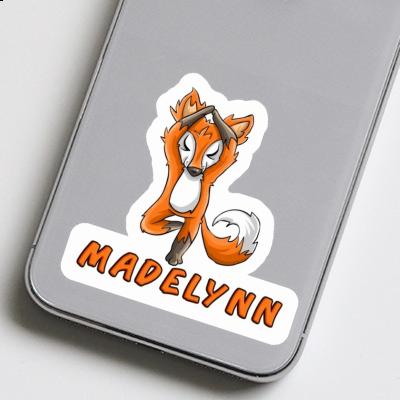 Yoga Fox Sticker Madelynn Laptop Image