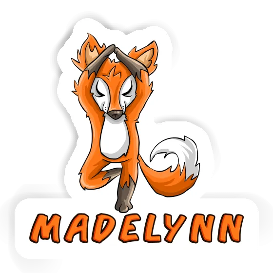 Yoga Fox Sticker Madelynn Notebook Image