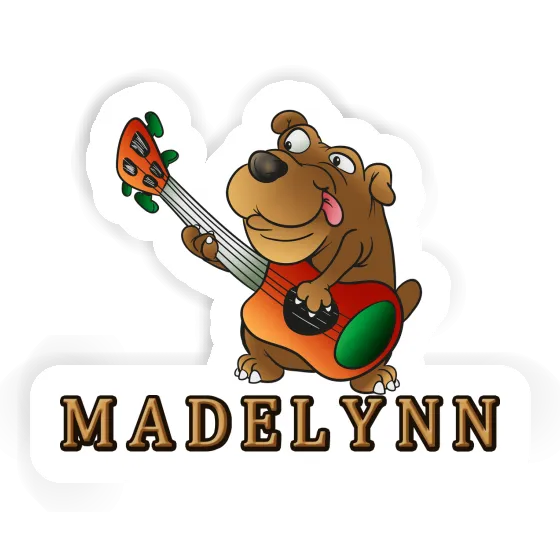 Guitar Dog Sticker Madelynn Image