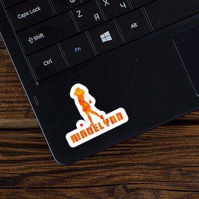 Madelynn Sticker Golfer Laptop Image