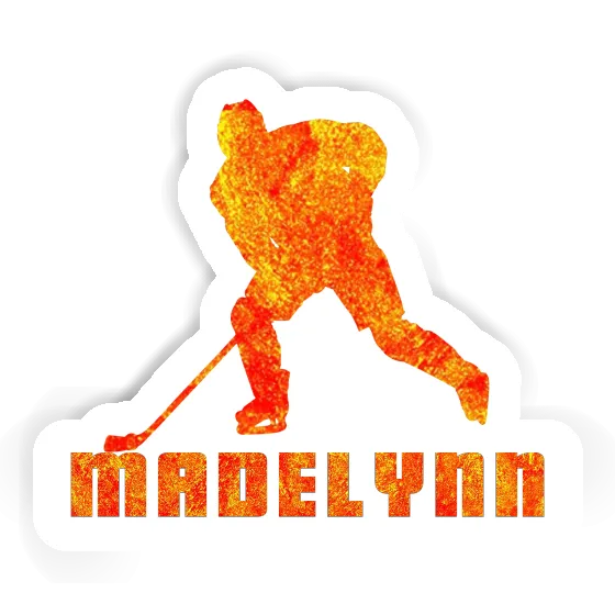 Madelynn Sticker Hockey Player Notebook Image