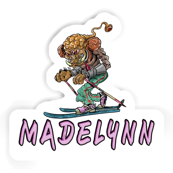 Telemark Skier Sticker Madelynn Notebook Image