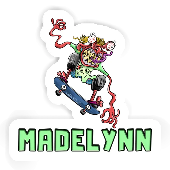 Skateur Autocollant Madelynn Laptop Image