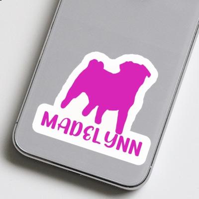 Madelynn Sticker Pug Notebook Image