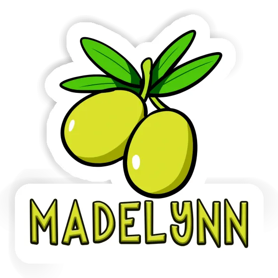 Madelynn Sticker Olive Laptop Image