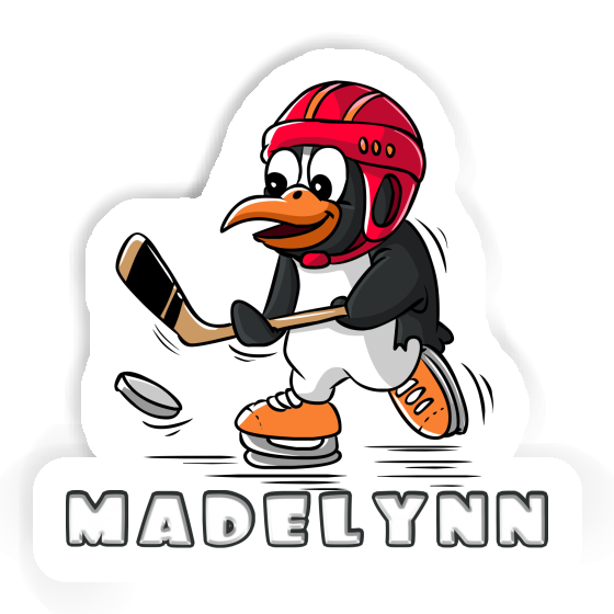 Madelynn Sticker Ice Hockey Penguin Image