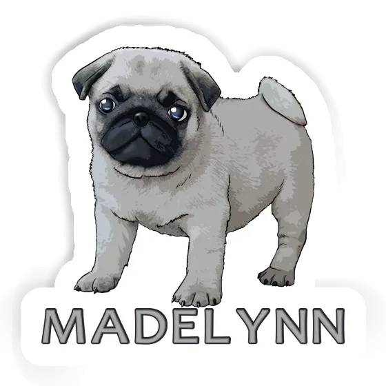 Pug Sticker Madelynn Laptop Image