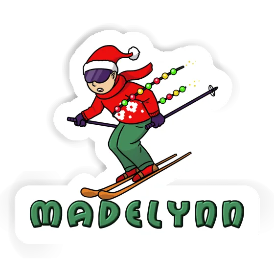 Aufkleber Madelynn Weihnachtsskifahrer Image