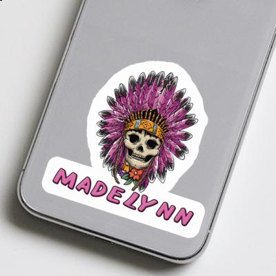 Sticker Damen Totenkopf Madelynn Notebook Image