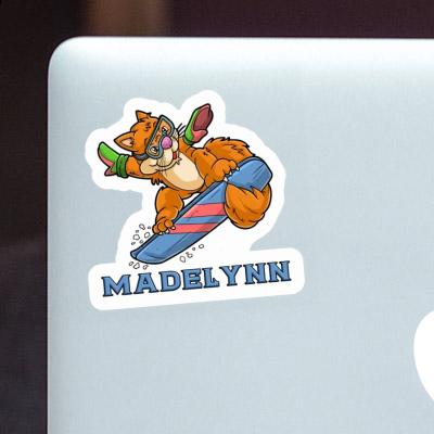 Aufkleber Madelynn Snowboarderin Notebook Image