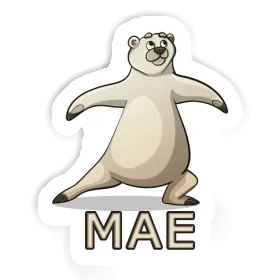 Sticker Mae Yoga Bear Image