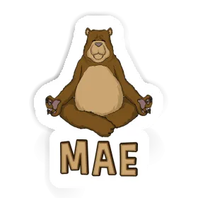 Sticker Mae Yoga Bear Image