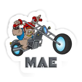 Sticker Motorradfahrer Mae Image