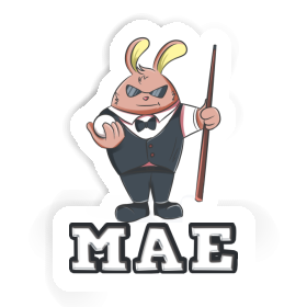 Billardspieler Sticker Mae Image