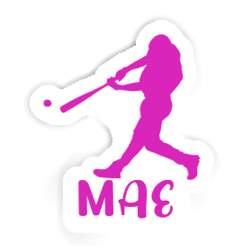 Sticker Mae Baseball Player Image