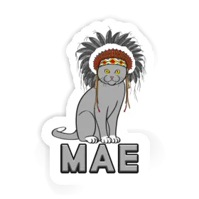 Mae Sticker Indian Cat Image