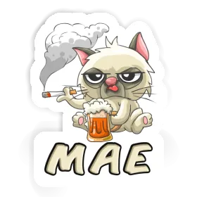 Sticker Smoking Cat Mae Image