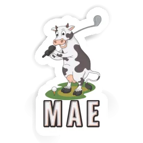 Sticker Golf Cow Mae Image